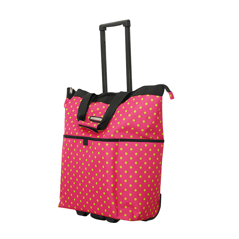 600D printed fabric trolley shoppping bag XJ-TF031